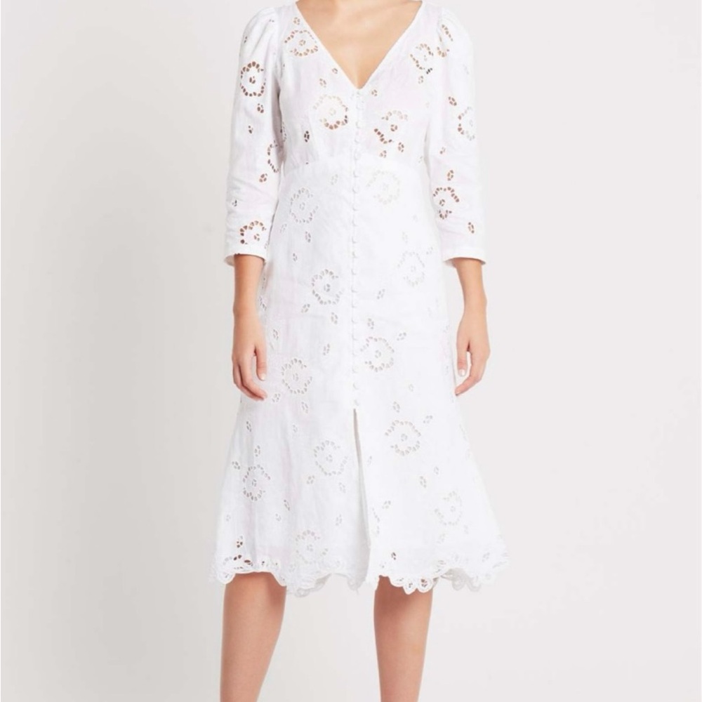 Rebecca Taylor White Midi Dress